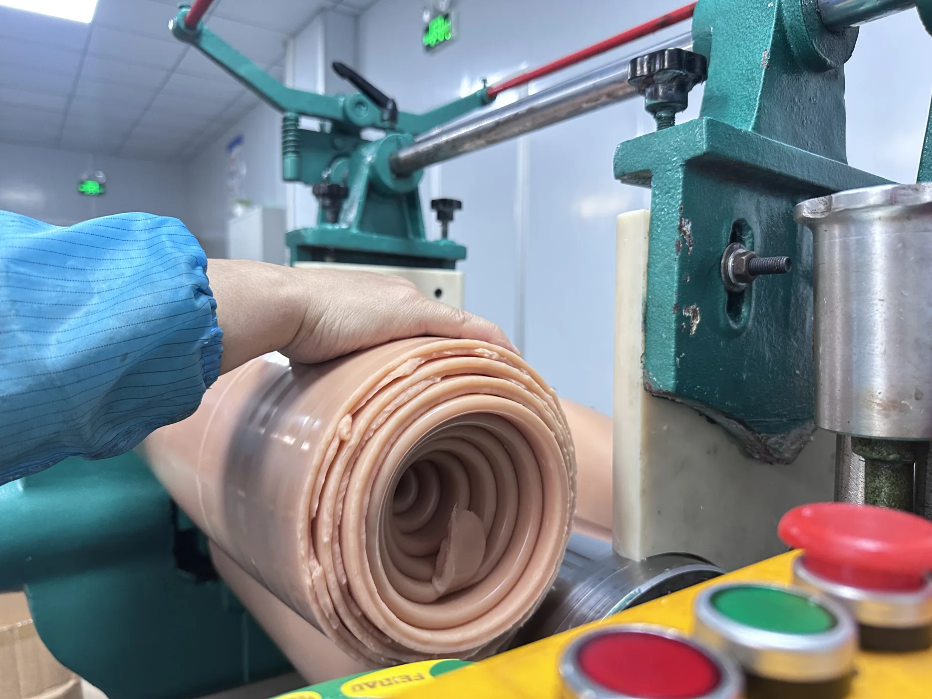 Silicone material preparation at the TD production facility
