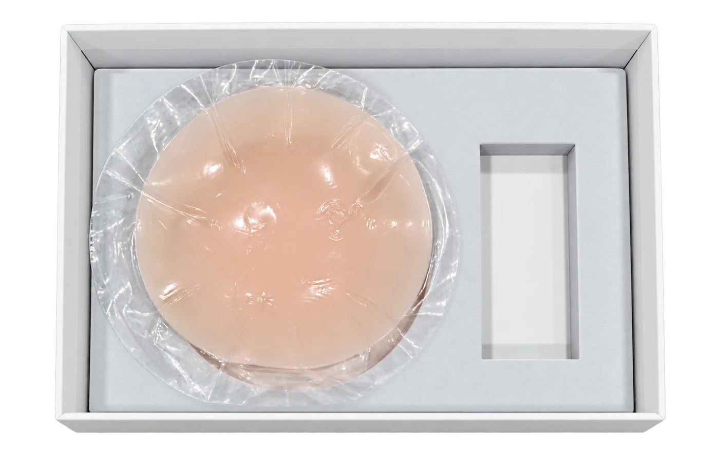 Complete protective tray and insert with wrapped silicone product