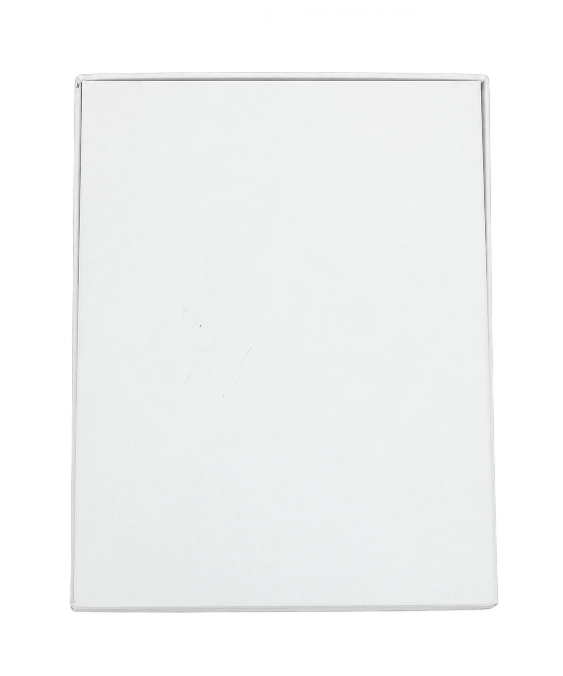 Closed white private-label rigid packaging box